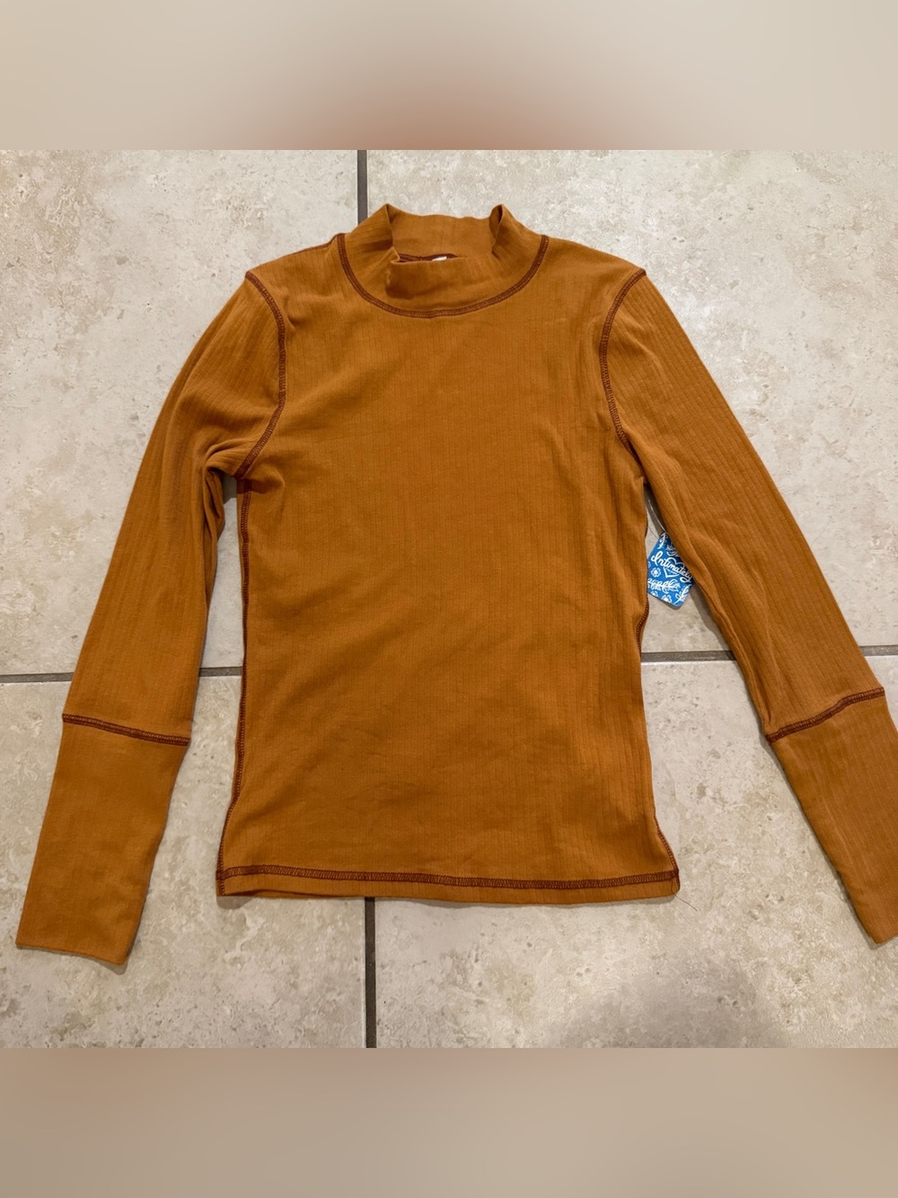 Free People autum pearl ribbed turtleneck long sleeves size medium